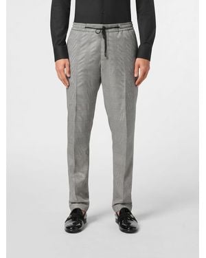 Philipp Plein Printed Slim Fit Drawstring Trousers - Grey