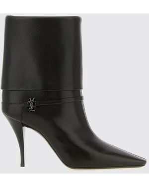 Saint Laurent Niki Stiletto Ankle Boots - Black