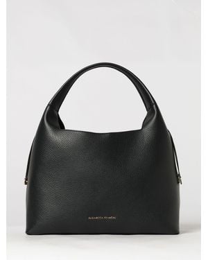 Elisabetta Franchi Bolso Hobo Grande De Piel Sintética Con Doble Asa - Negro
