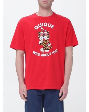 KENZO Printed Cotton T-Shirt - Red