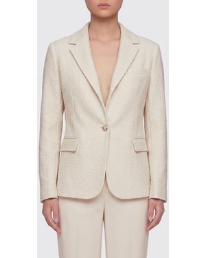 Circolo 1901 Single Breasted Cotton Blazer - Natural