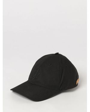 JW Anderson Cotton Gabardine Baseball Cap With Embroidered Logo - Black