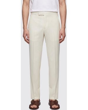 Lardini Gabardine Tailored Pants - Natural