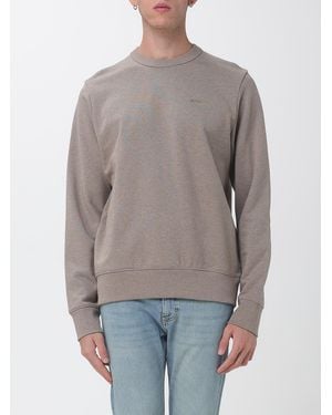 BOSS Embroidered Logo Cotton Crewneck Sweatshirt - Grey
