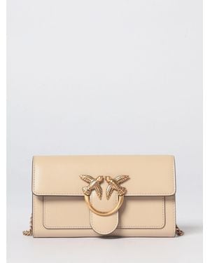 Pinko Love Bag Simply Leather Wallet Bag - Natural