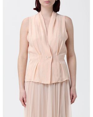 forte_forte Viscose Blend Sleeveless Top With Lurex - Pink