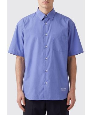Comme des Garçons Comme Des Gar&Ccedil	Ons Short-Sleeved Cotton Shirt With Dropped Shoulders - Blue