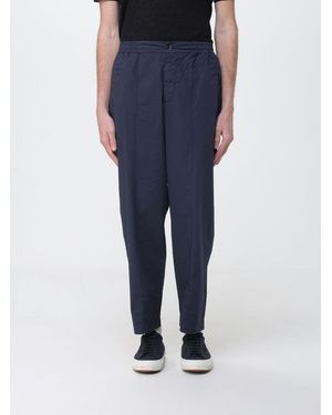 Barena Wide Leg Stretch Cotton Trousers - Blue