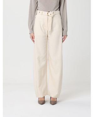 Pinko Lexy Wide-Leg Trousers - Natural