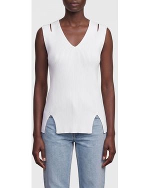 Roberto Collina Cut-Out Viscose Top - White