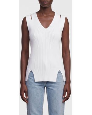 Roberto Collina Cut-Out Viscose Top - White