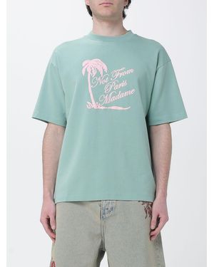 Drole de Monsieur Cotton T-Shirt With Logo - Green