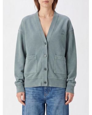 Isabel Marant Relaxed-Fit Cardigan Mit V-Ausschnitt Von Aus Baumwollmischung - Blau