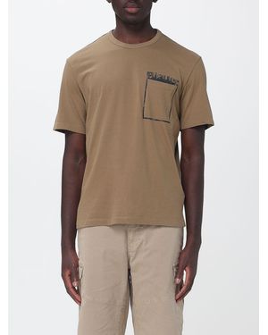 Blauer Camiseta De Algodón Estampada - Neutro