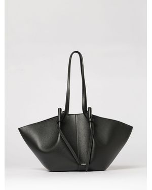 Yuzefi Large Mochi Hammered Leather Bag - Black