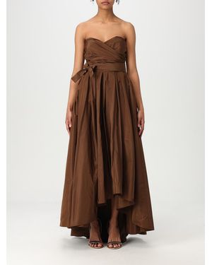 Pinko Special-occasion Taffeta Dress With Sweetheart Neckline - Brown