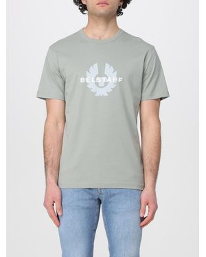 Belstaff Surface Crew Neck T-Shirt With Logo - Grey