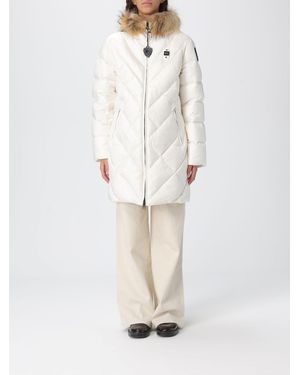 Blauer Jacke Damen - Weiß