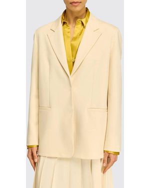 Semicouture Single-Breasted Relaxed-Fit Viscose-Blend Blazer - Natural