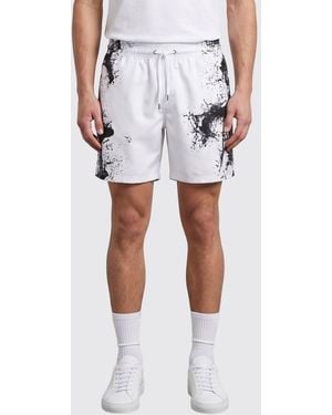 Philipp Plein Printed Technical Fabric Jogging Shorts - White