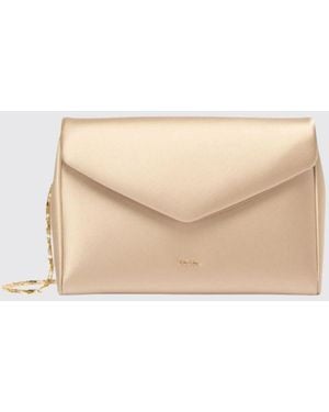 Max Mara Satin Clutch Bag - Natural