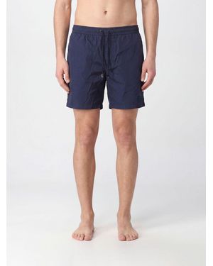 Giorgio Armani Short Nylon Swim Shorts With Drawstring And Back Pocket - Blue