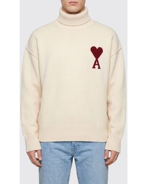 Ami Paris Turtleneck Pullover - Natural