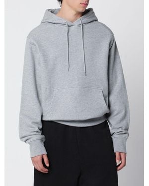 Entire studios Oversized Cotton Hoodie With Kangaroo Pocket - Gray
