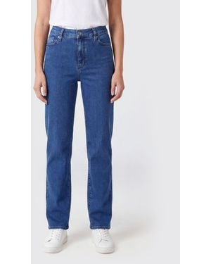 FRAME Wide-Leg Denim Jeans - Blue