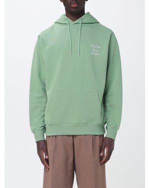 Drole de Monsieur Cotton Hoodie With Slogan - Green