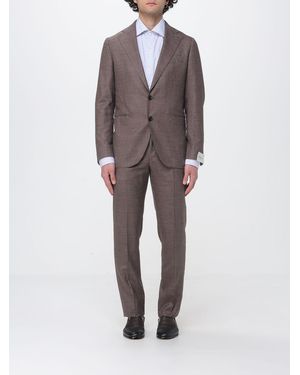 Luigi Borrelli Napoli Single-Breasted Virgin Wool Blend Suit - Grey