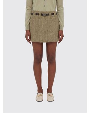 Ferragamo Linen Mini Skirt - Natural