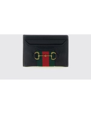 Gucci Web Horsebit Kartenhalter - Weiß
