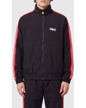 Barrow High Neck Polyester Bomber Jacket With Contrast Bands - Blue