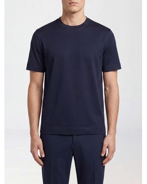 ZEGNA Crew Neck Short-Sleeved T-Shirt - Blue