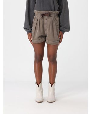 Isabel Marant Nirma Cotton And Linen Shorts - Grey