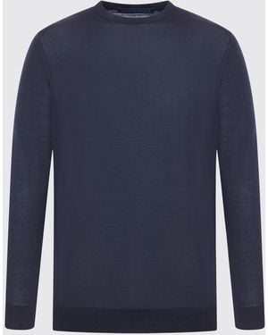 Kiton Crew-Neck Wool Jumper - Blue