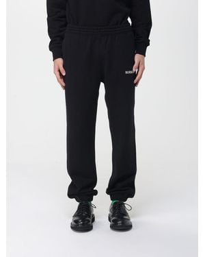 Burberry Cotton Jogging Trousers With Logo - Black