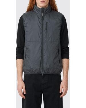 Aspesi Padded Technical Nylon Gilet With High Neck And Zip Closure - Black