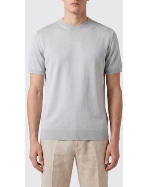 Altea Crew-Neck Short-Sleeved Jersey T-Shirt With Regular Shoulders - Grey
