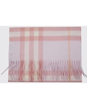Burberry Check Print Cashmere Scarf - Pink