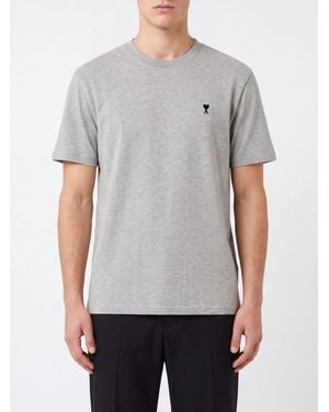 Ami Paris Crewneck T-Shirt - Gray