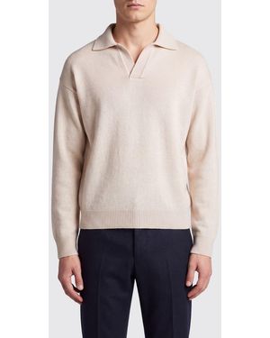 Roberto Collina Langärmeliges Strick-Poloshirt Aus Merinowolle Von - Weiß
