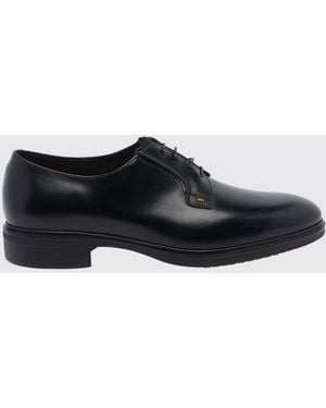 Santoni Derby-Schuhe Aus Glattem Kalbsleder Mit Gummisohle - Weiß