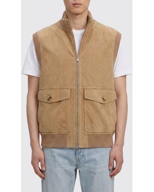 Brunello Cucinelli Suede Vest - Natural