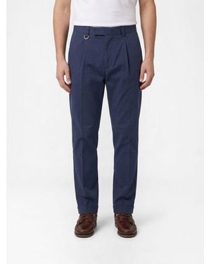 Paolo Pecora Cotton Tailored Trousers - Blue
