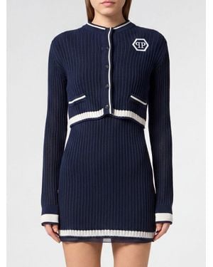 Philipp Plein Cardigan Femme - Bleu