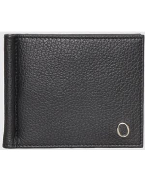 Orciani Micron Hammered Leather Wallet - Grey