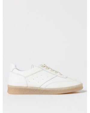 MM6 by Maison Martin Margiela Sneakers in pelle bianca con dettagli perforati - Bianco