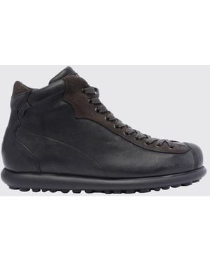 Camper Bottes D'Extérieur Pelotas En Cuir Avec Semelle Crantée - Noir